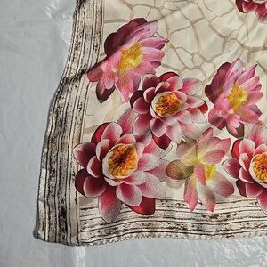 Floral Pink and Cream Scarf